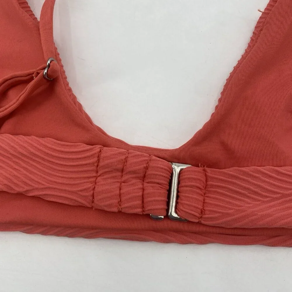 Tavik Size M Nahla Bralette Textured Camillia Solid Bikini Top Swimwear NWT